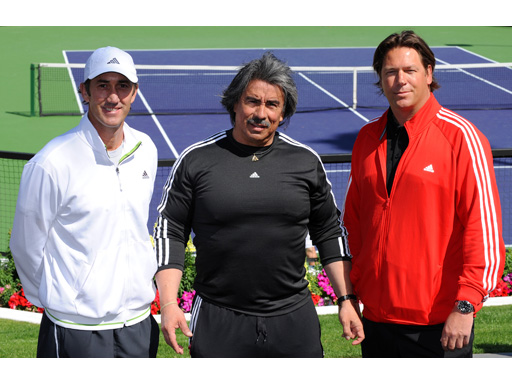 Image : Darren Cahill, Gil Reyes and Sven Groeneveld, adidas Player Development Coaches