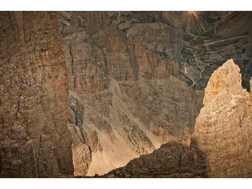 Image : Der perfekte Highlinespot an der Kleinen Zinne zwischen Vor- und Hauptgipfel - mit einer 53 Meter langen Line