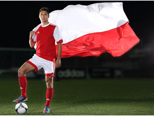 Image : Grzegorz Wojtkowiak with Polish flag