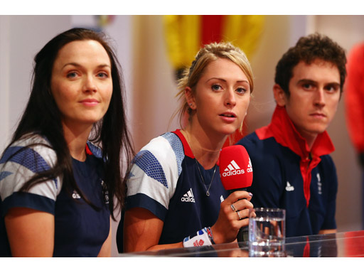 Image : Victoria Pendleton, Laura Trott and Geraint Thomas