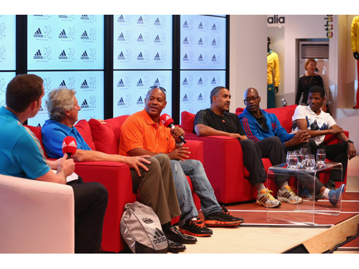 Image : Dick Fosbury, Maurice Greene, Daley Thompson, Edwin Moses, Haile Gebrselassie Q&A session
