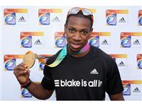 adidas athlete Yohan Blake wins gold for 100 meters at Daegu world championships 2011
