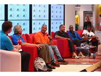 adidas Olympic Legends visit adidas London 2012 Media Lounge