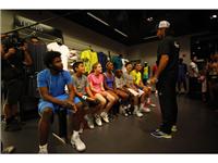 Fernando Verdasco, Ana Ivanovic, Gilles Simon and Jack Sock Surprise Kids at the adidas Sport Performance store in New York