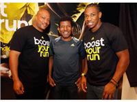 Maurice Greene, Halie Gebrselassie and Yohan Blake