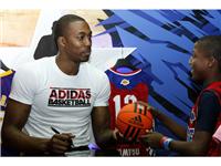 Dwight Howard of Los Angeles Lakers at adidas Store during NBA All-Star