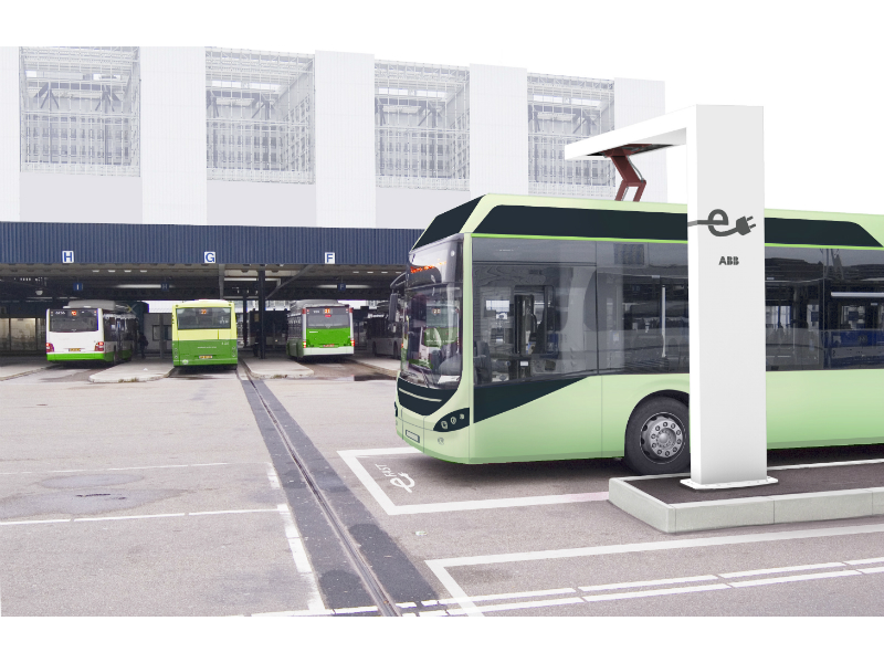ABB automated electric Volvo bus-charger ABB automated electric Volvo bus-charger