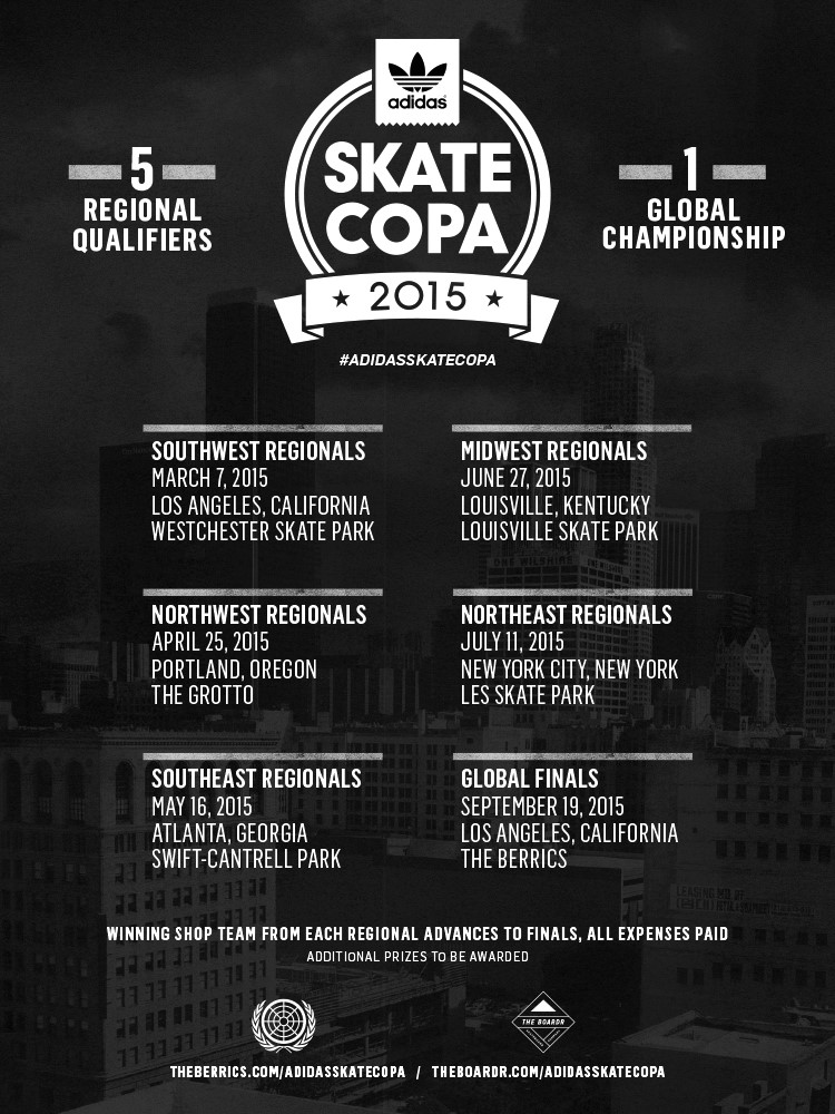 adidas® skateboarding Announces Skate Copa 2015