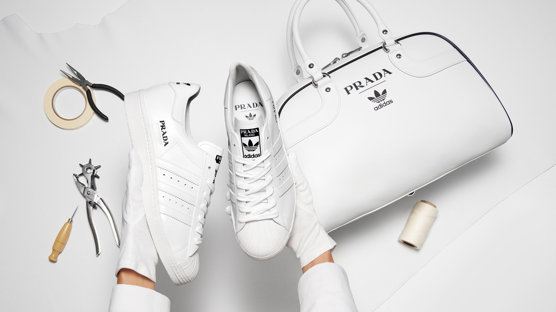 prada adidas silver