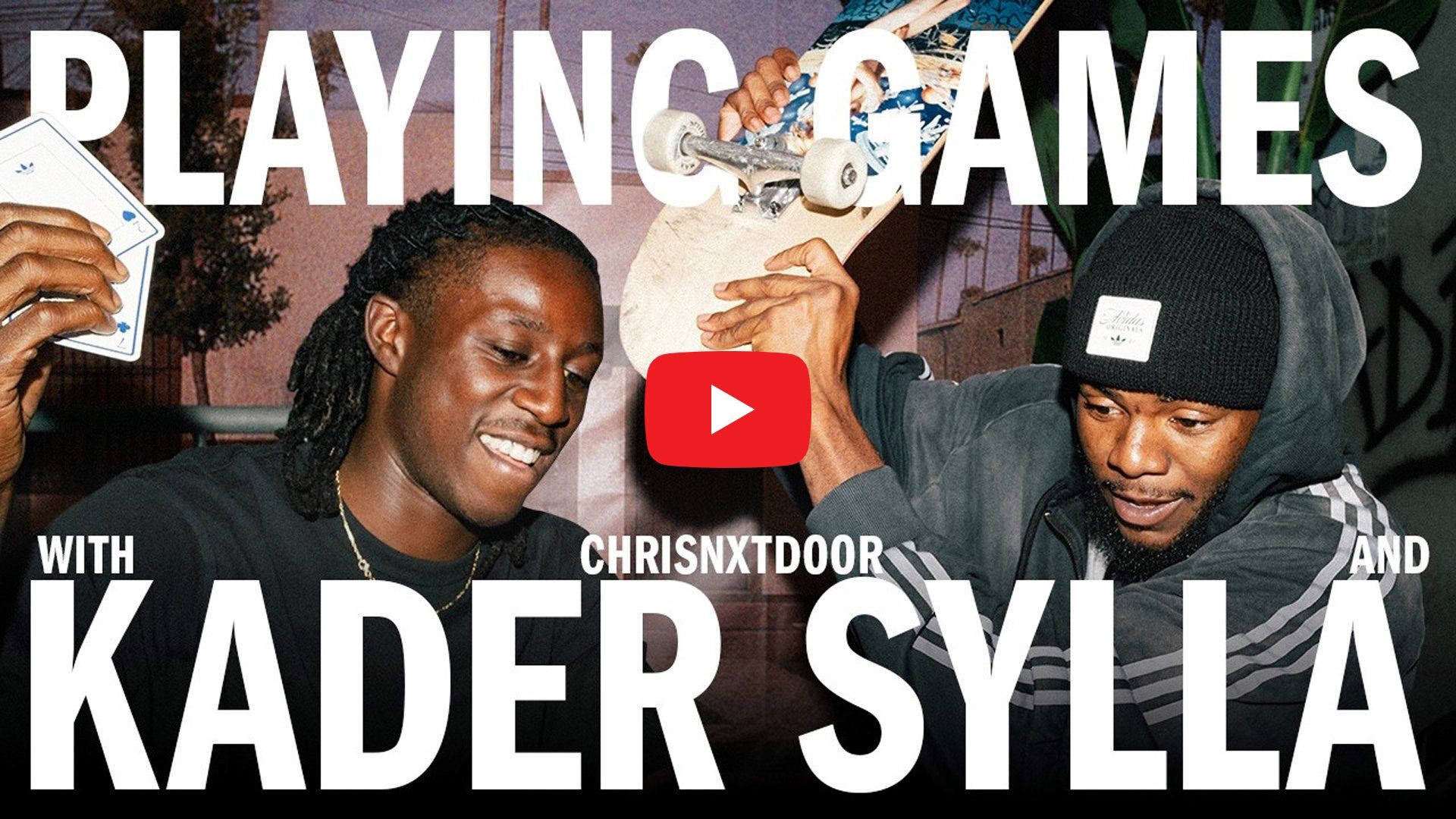 Skating superstar Kader Sylla teams up with Twitch creator ChrisNxtDoor in a new episode of adidas CONFIRMED s Playing G