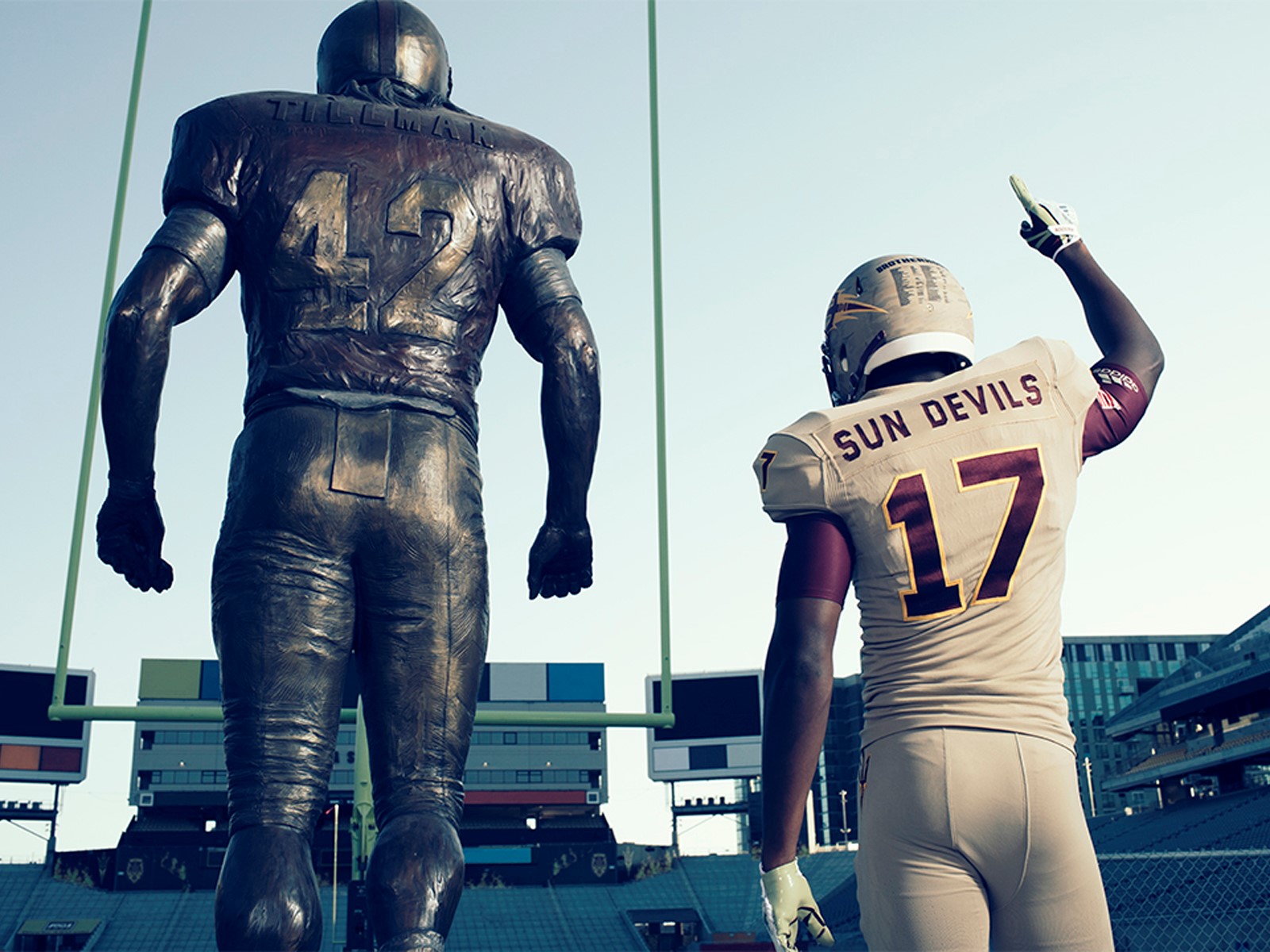 ASU x adidasFballUS Brotherhood Tillman Statue 1