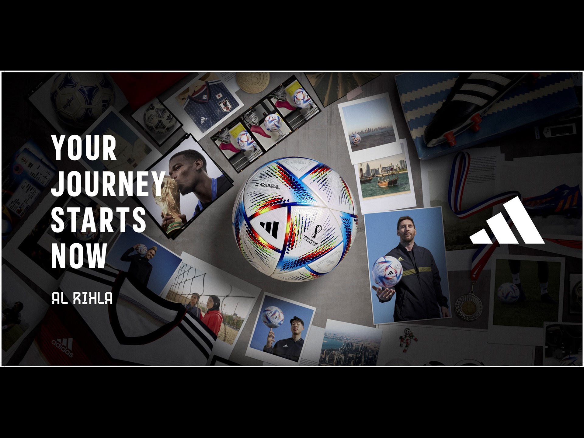Al Rihla Official Match Ball Product Collage with copy