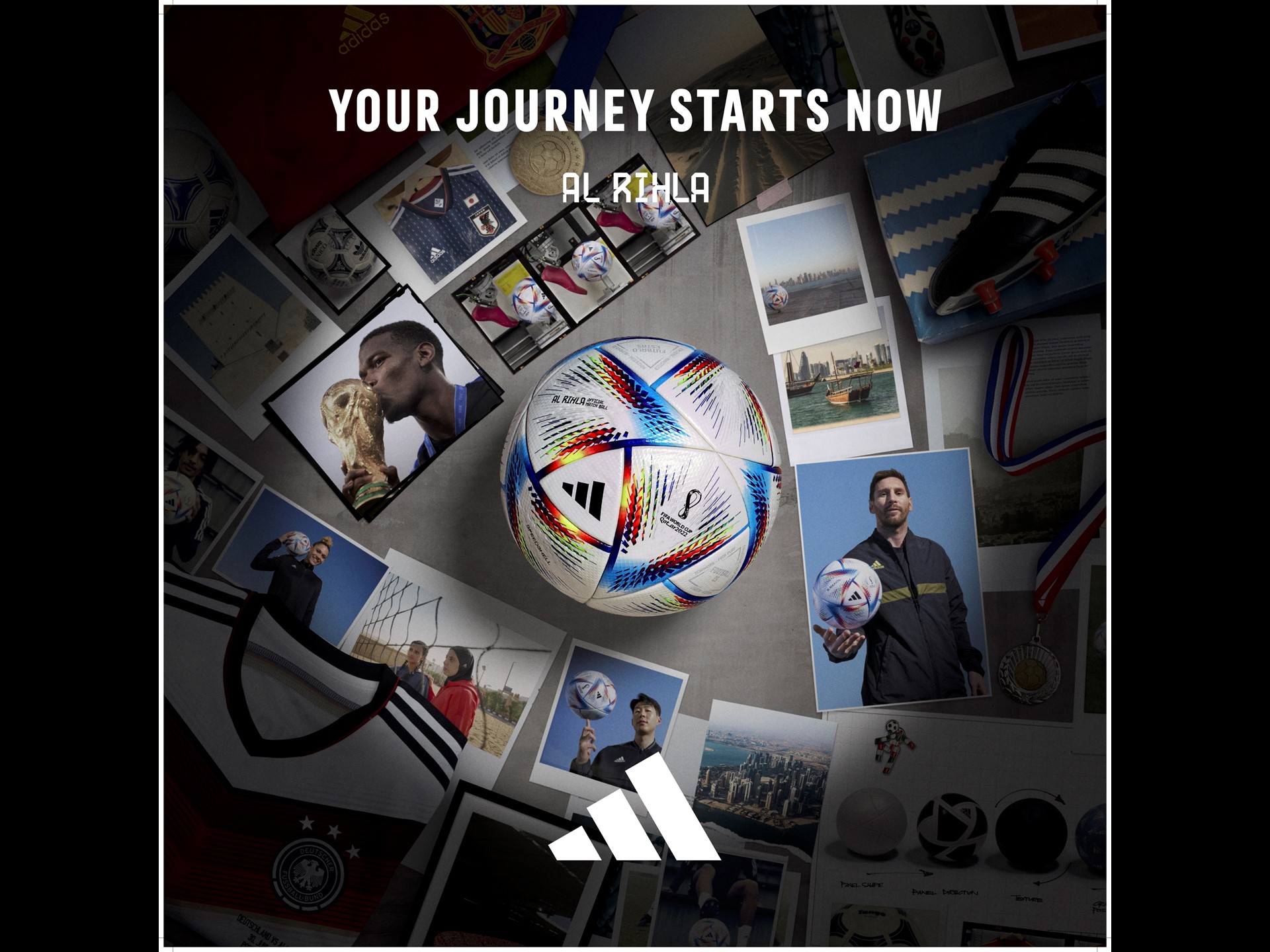 Al Rihla Official Match Ball Collage with copy - square