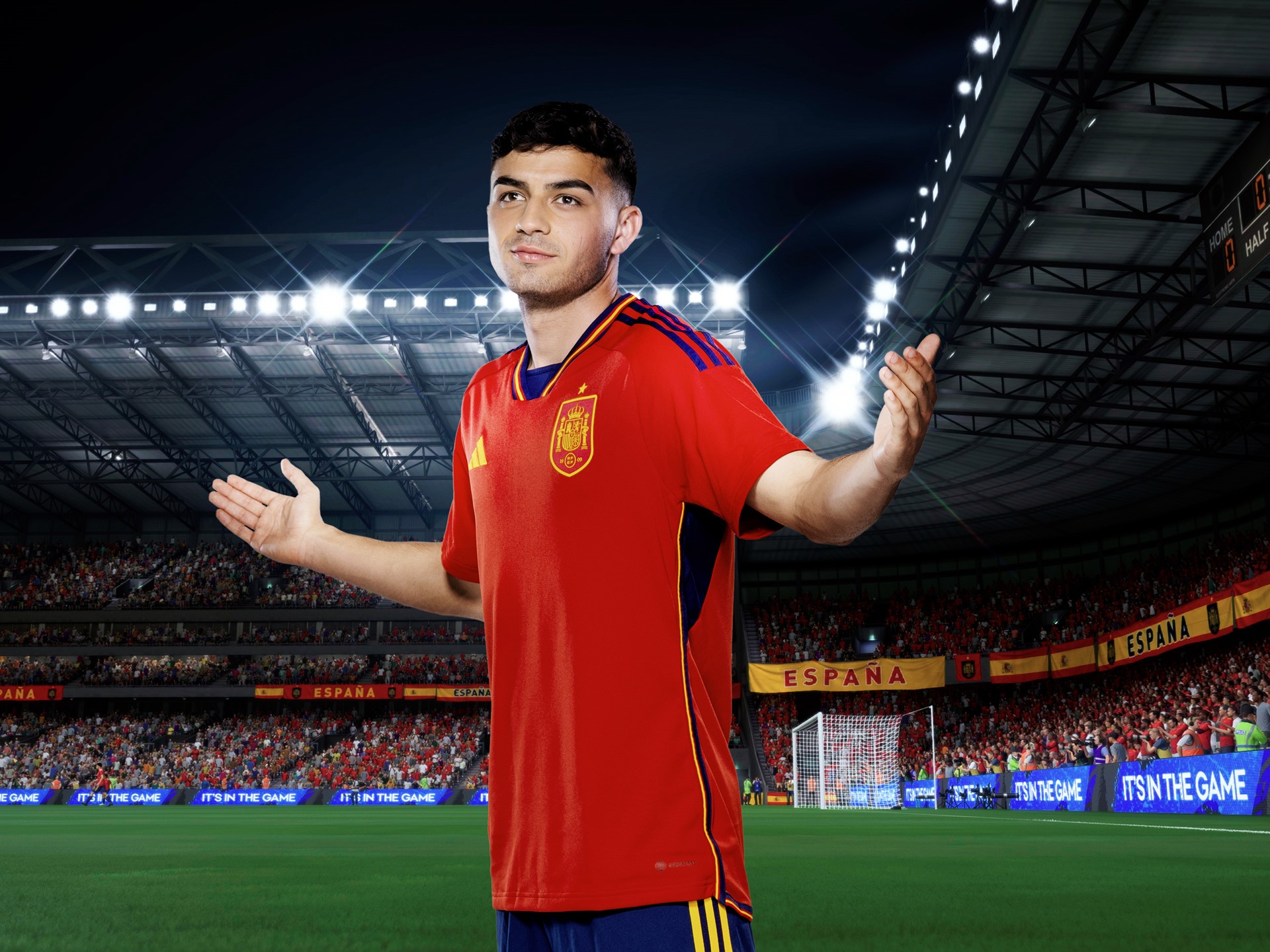 Spain - adidas Pedri wearing Home Jersey
