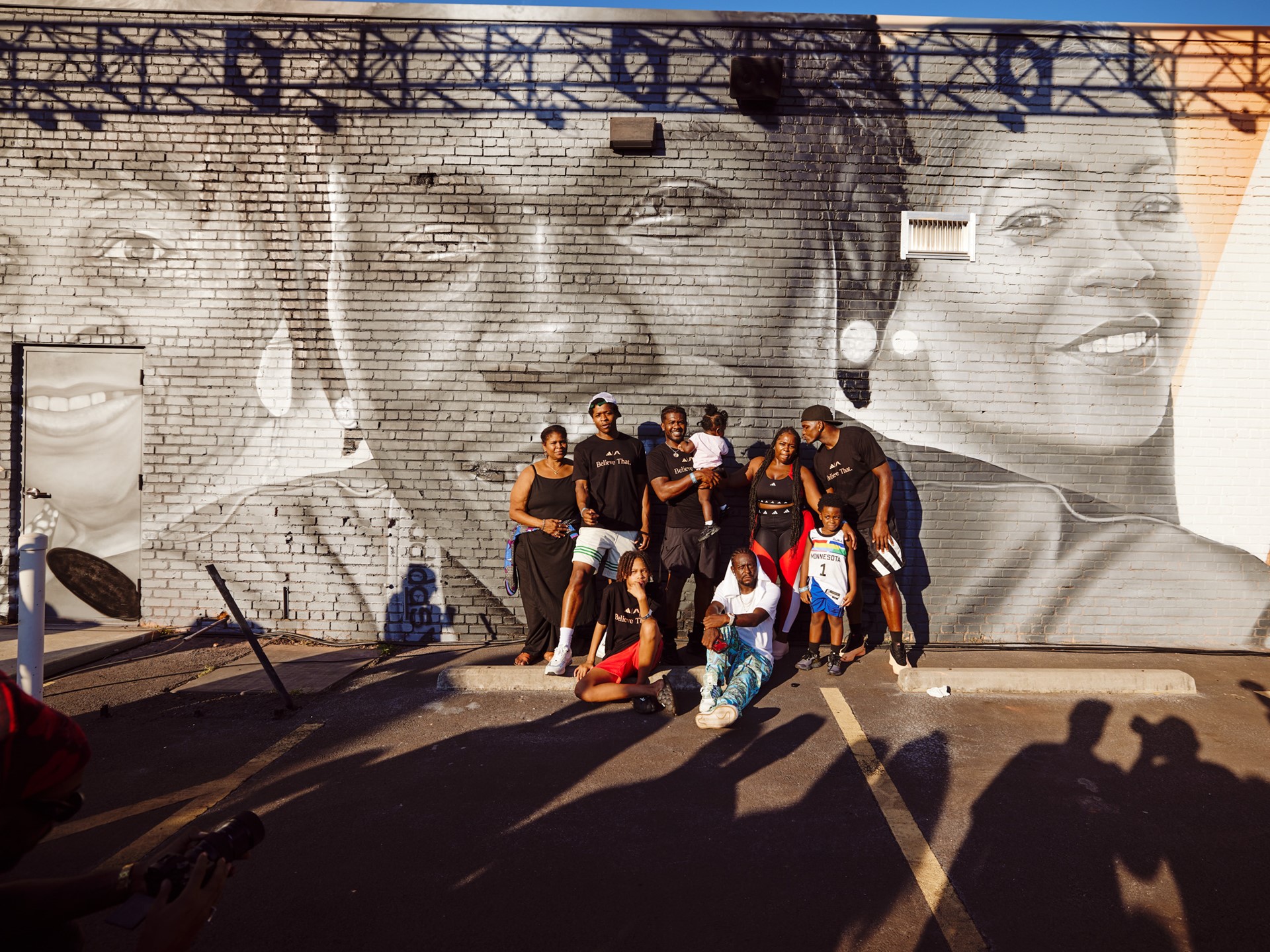 Anthony Edwards with his Mural commemorating the Anthony Edwards 1 in Oakland City Atlanta