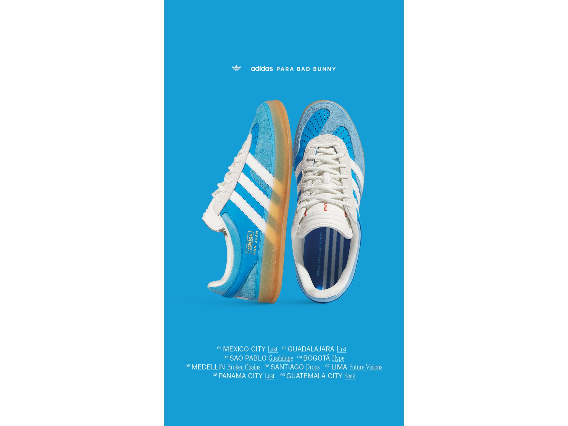 adidas Originals and Bad Bunny Gazelle San Juan LAM Stores