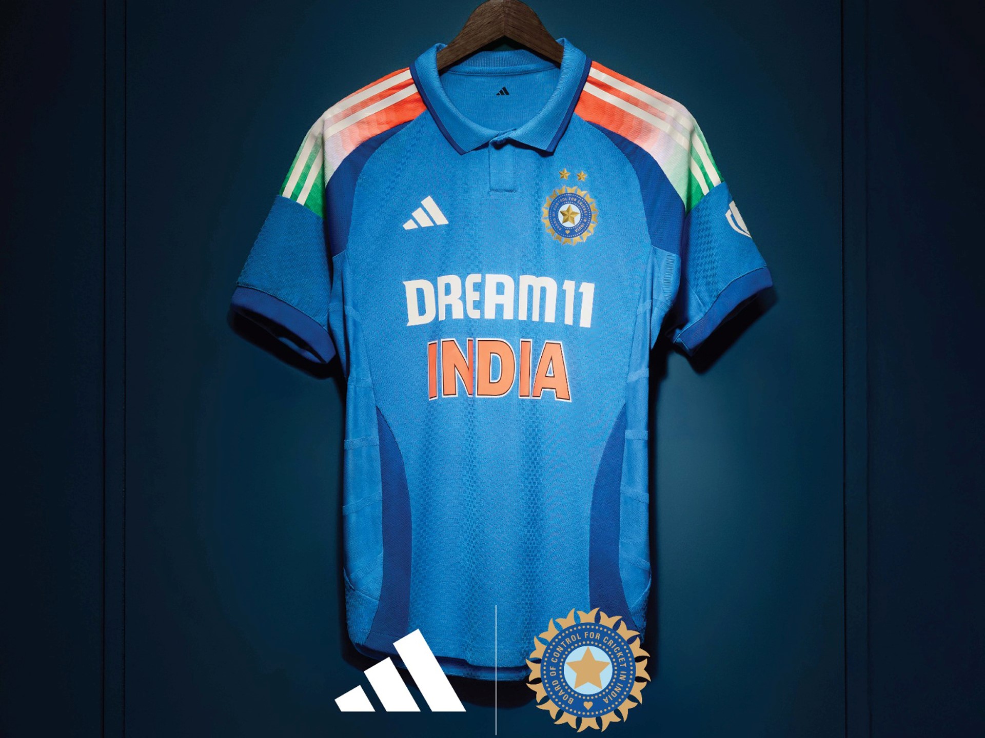 adidas India Cricket One Day International Jersey 海外規格 India Cricket One Day International Jersey