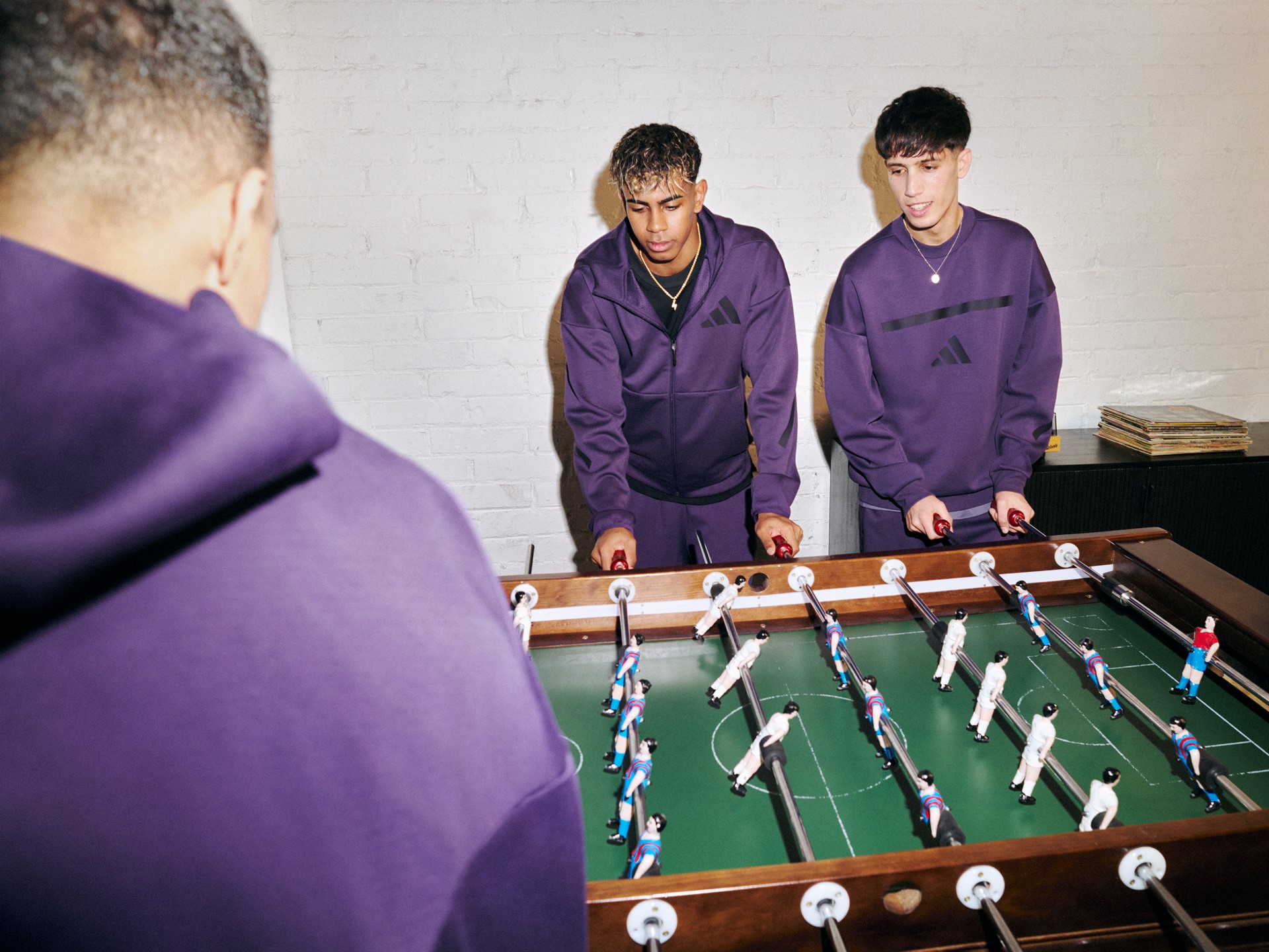 ADIDAS Z.N.E. – Lamine Yamal – Plum Hoodie