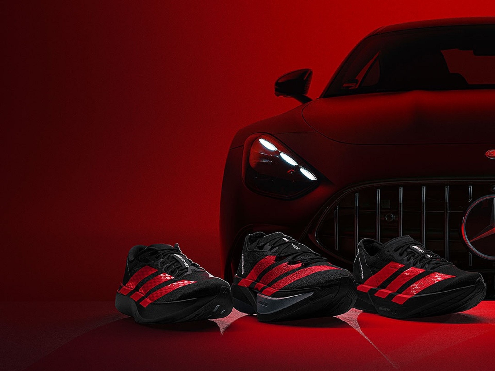 The new ADIZERO X AMG drop celebrates the new partnership between