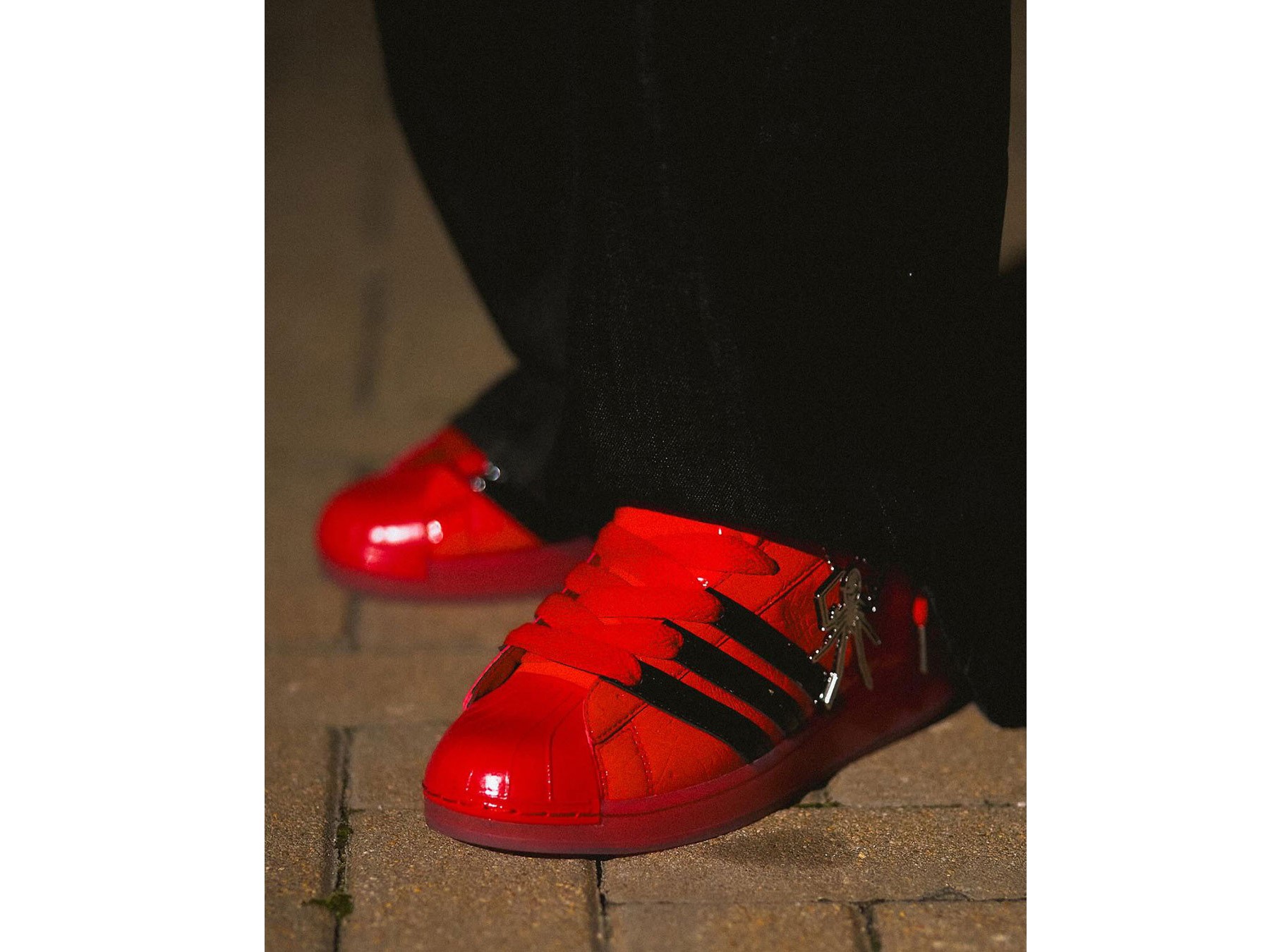 First look Lamine Yamal spotted in the exclusive red SP5DER x adidas Superstar ahead of its 2026 release