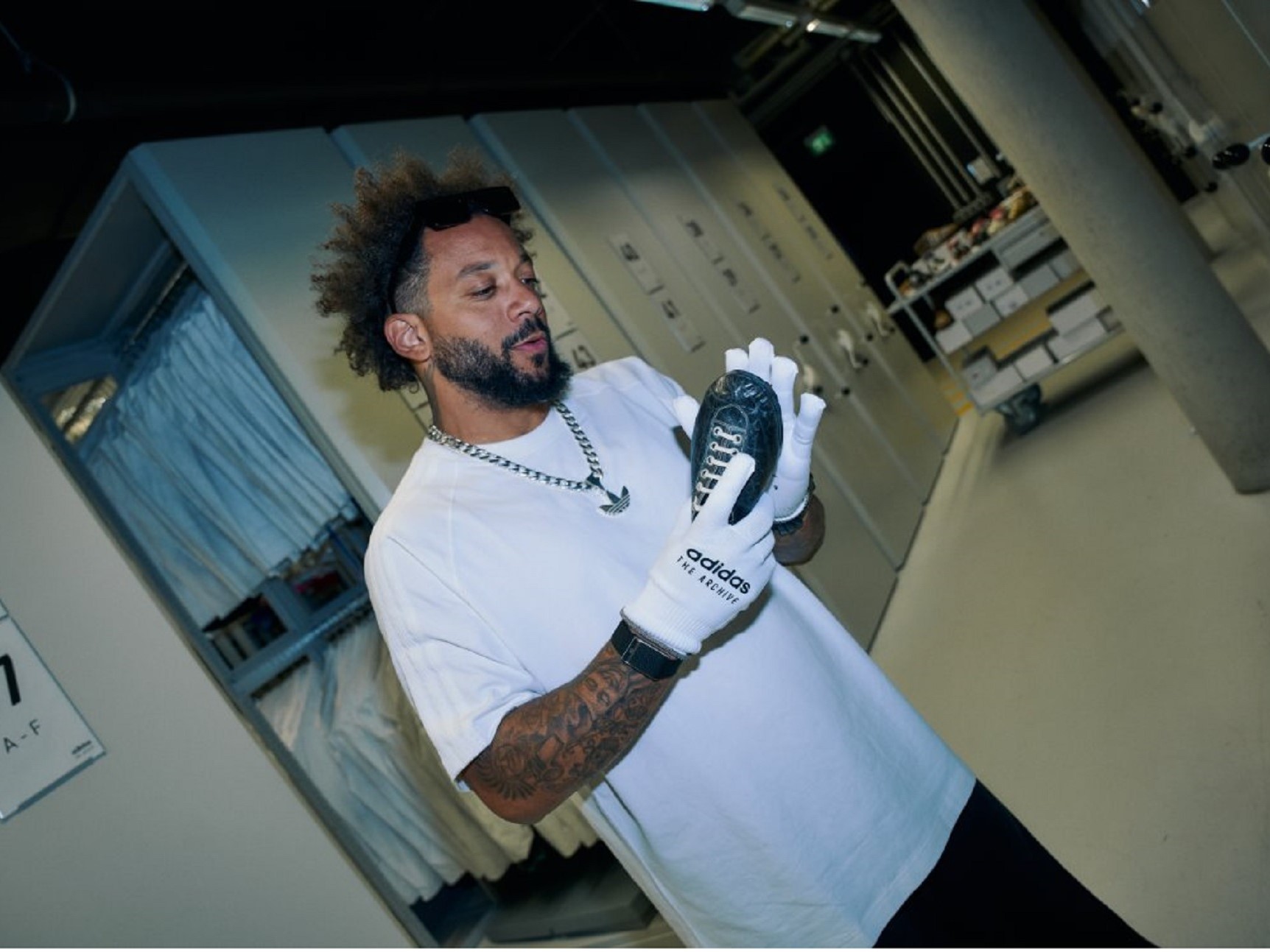 Football legend Marcelo Vieira visits the adidas Archive immersing himself in football history and donating one a very