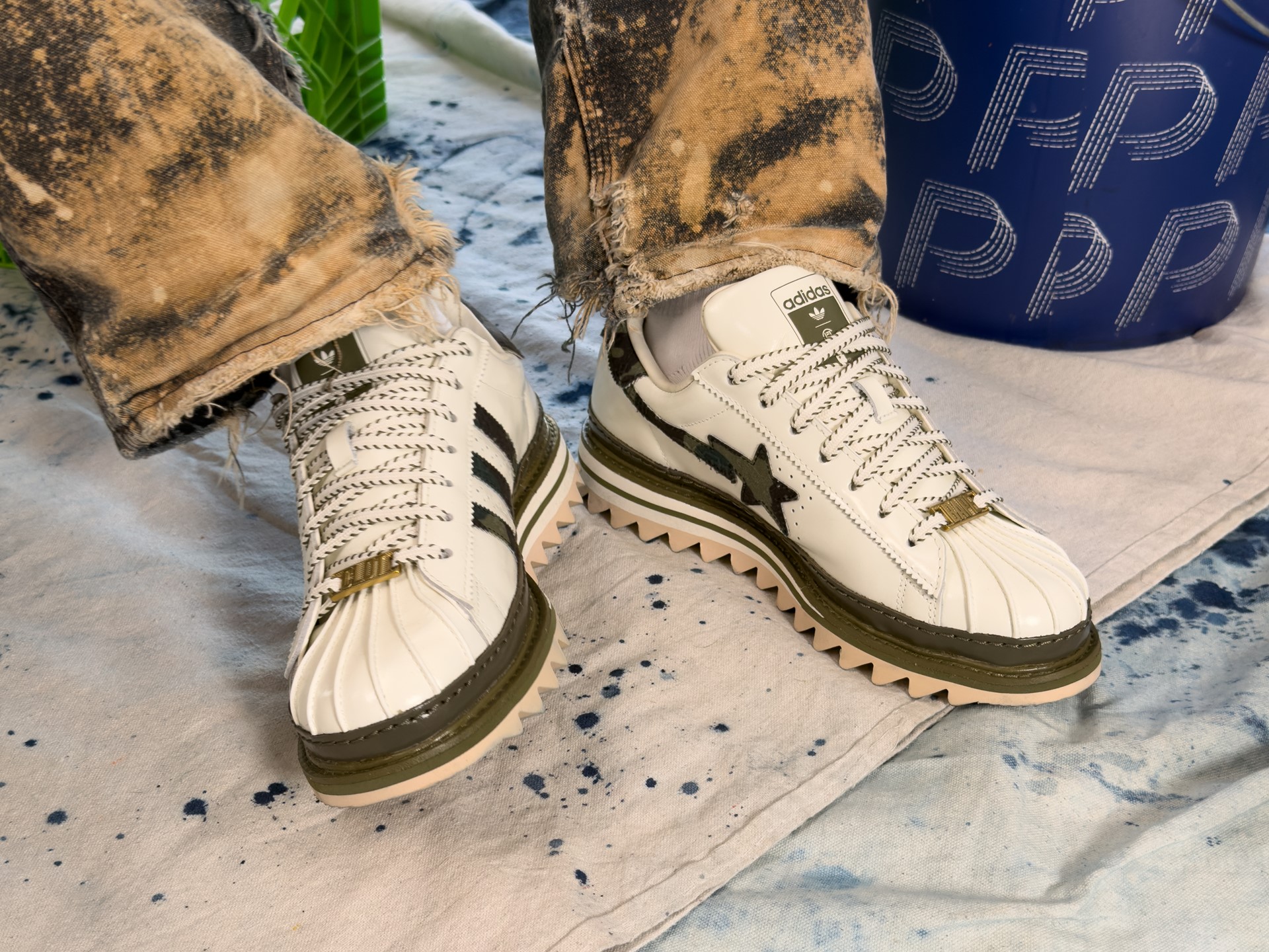 CLOT and BAPE Superstar by Edison Chen