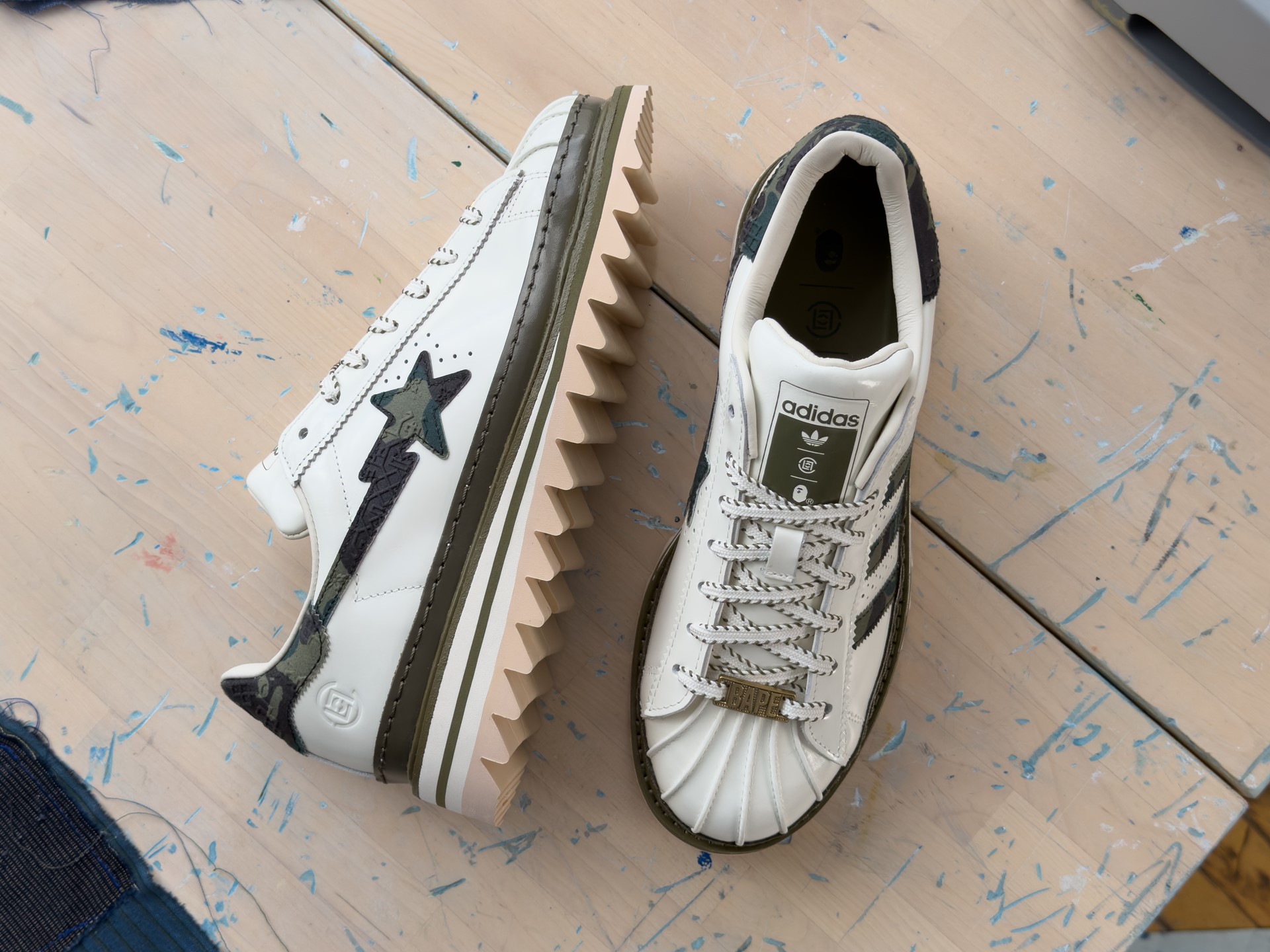 CLOT and BAPE Superstar by Edison Chen