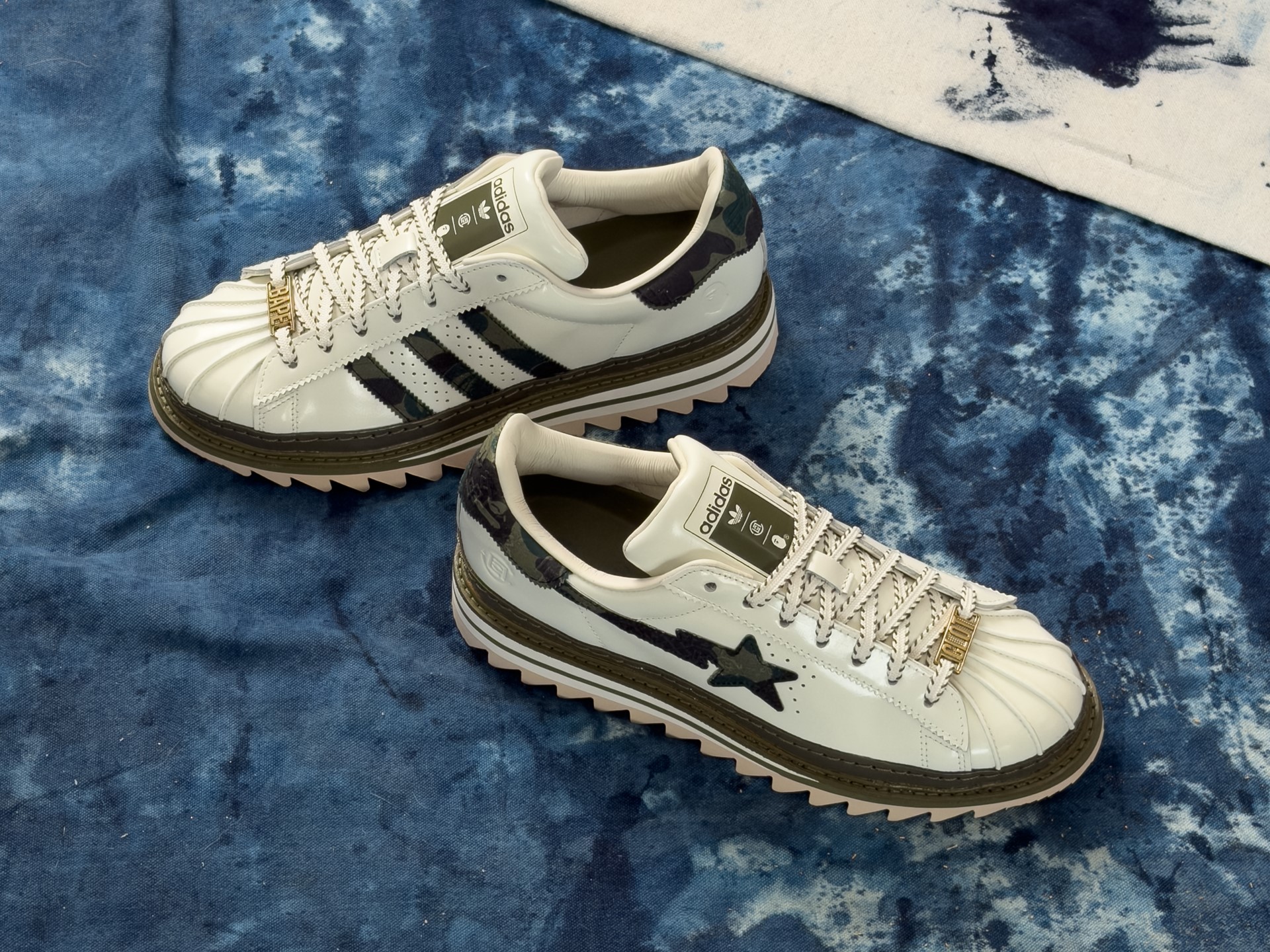 CLOT and BAPE Superstar by Edison Chen