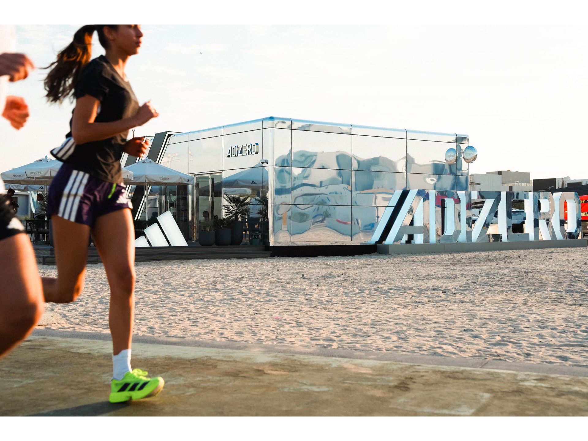 Adizero House of Fast a new pop up space for runners on Kite Beach Dubai s most popular running track