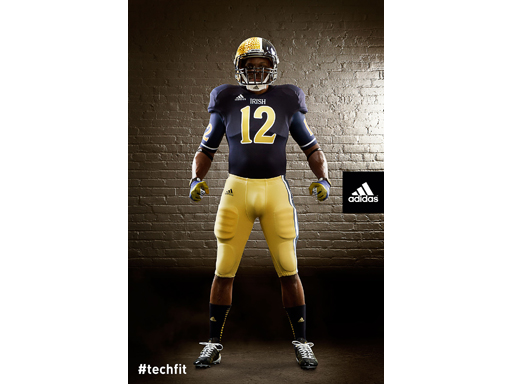 adidas Notre Dame Unrivaled Uniform Front adidas Notre Dame Unrivaled Uniform Front