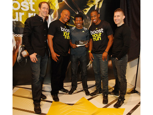 Left to Right - Eric Liedtke, Maurice Greene, Haile Gebrselassie, Yohan Blake and James Carnes Left to Right - Eric Liedtke, Maurice Greene, Haile Gebrselassie, Yohan Blake and James Carnes