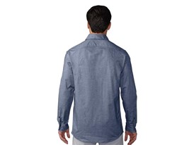 Stretch-woven Oxford noble indigo - Back