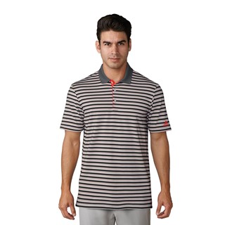 UP 3-color stripe Polo grey red