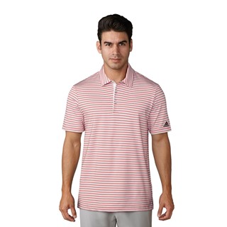 UP 2-color Stripe Polo red grey one