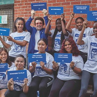 Billie Jean King and local NYC Young Athletes 2