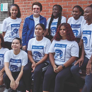 Billie Jean King and local NYC Young Athletes 1