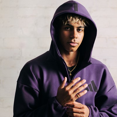 ADIDAS Z N E Lamine Yamal Plum Hoodie