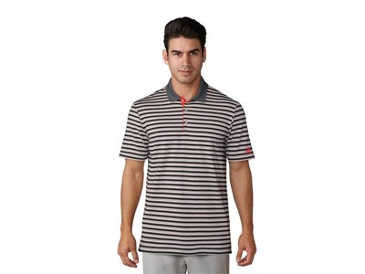 UP 3-color stripe Polo grey red