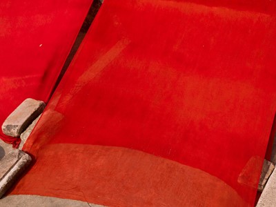 +H21254 adidas Originals PHARRELL WILLIAMS Hu Holi adicolor Key Visual Environmental Shot Red