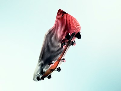 Football boot under Project R A P Radical Athlete Perception platform