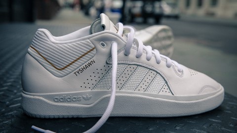The Triple White colorway Tyshawn Signature shoe