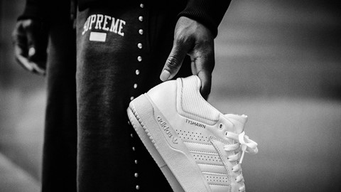 The Triple White colorway Tyshawn Signature shoe