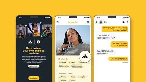 adidas x Bumble Gym Buddy Interest Badge