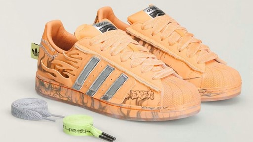 Hellstar x adidas release fourth and boldest Superstar II colorway yet Hazy Orange featuring a dusty orange palette