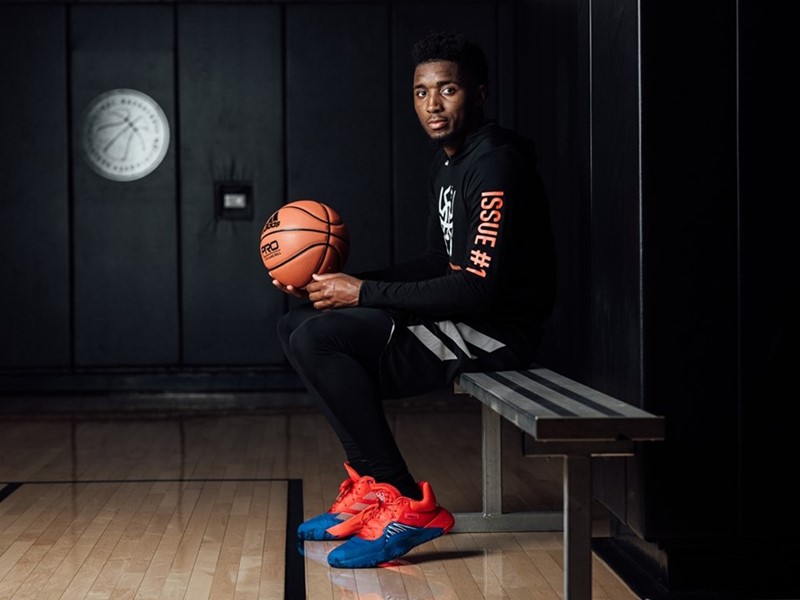 Hula hoop trigger Integral adidas X Marvel Launch Donovan Mitchell's First Signature Shoe