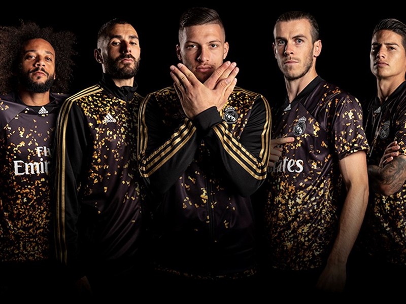 black and gold real madrid jersey