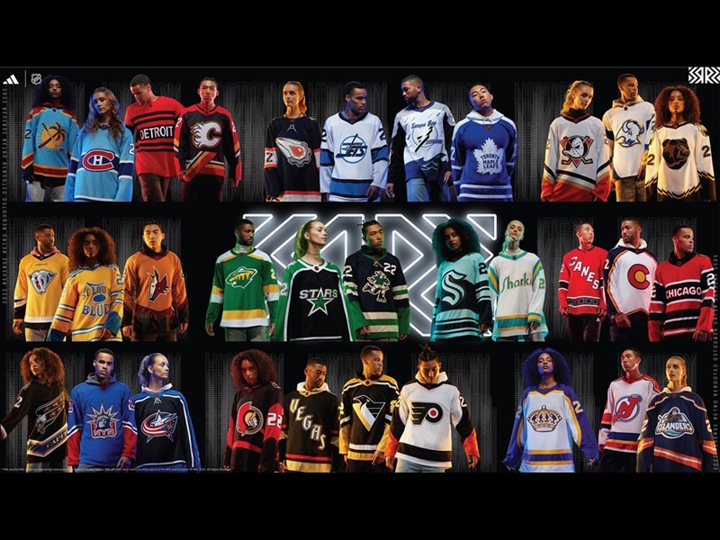 adidas, NHL® powraca z koszulkami adidas Reverse Retro 2022 z 32 nowymi kultowymi wzorami.