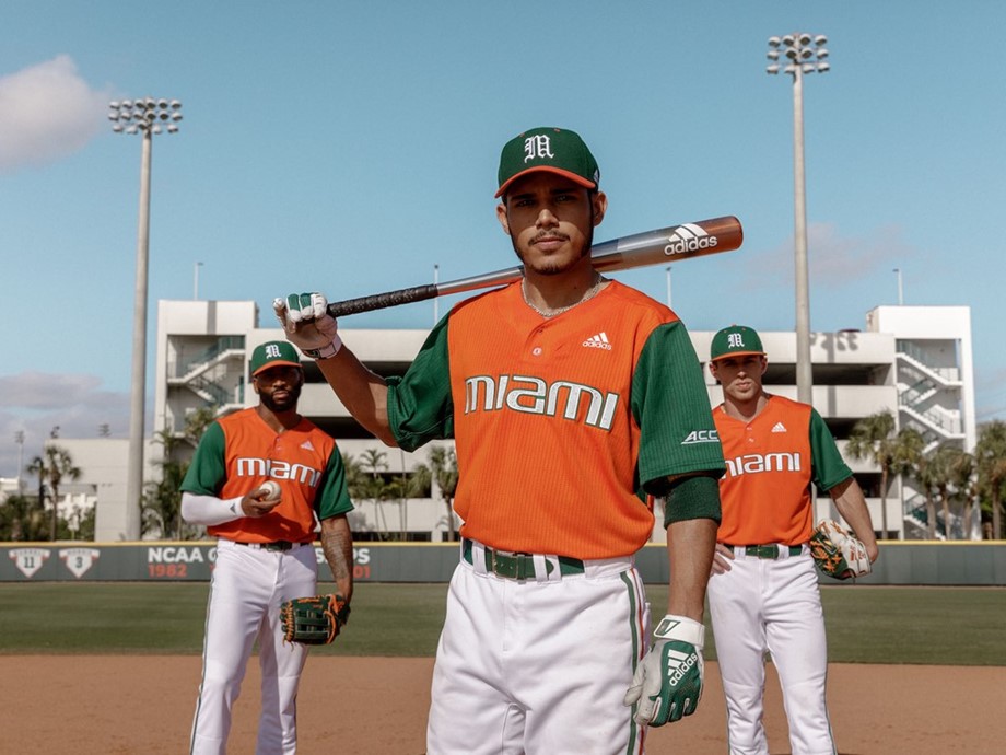 The University of Miami and adidas Unveil first-ever Baseball Jerseys made  from Parley Ocean Plastic™