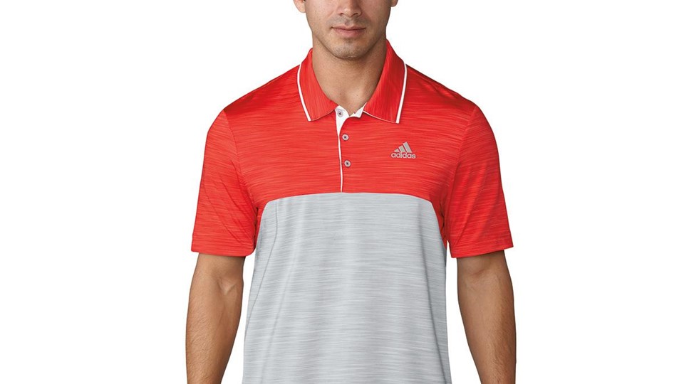 UP Heather blocked Polo red grey