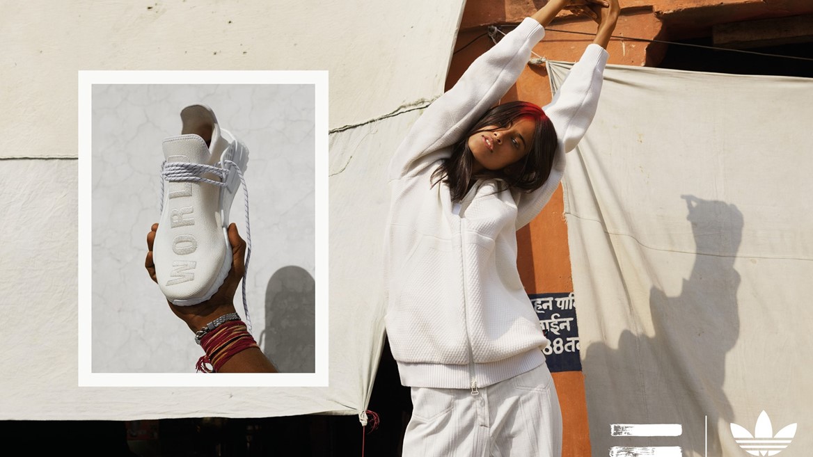 adidas Originals PHARRELL WILLIAMS Hu Holi Blank Canvas PR Horizontal Look 1 Opt 2